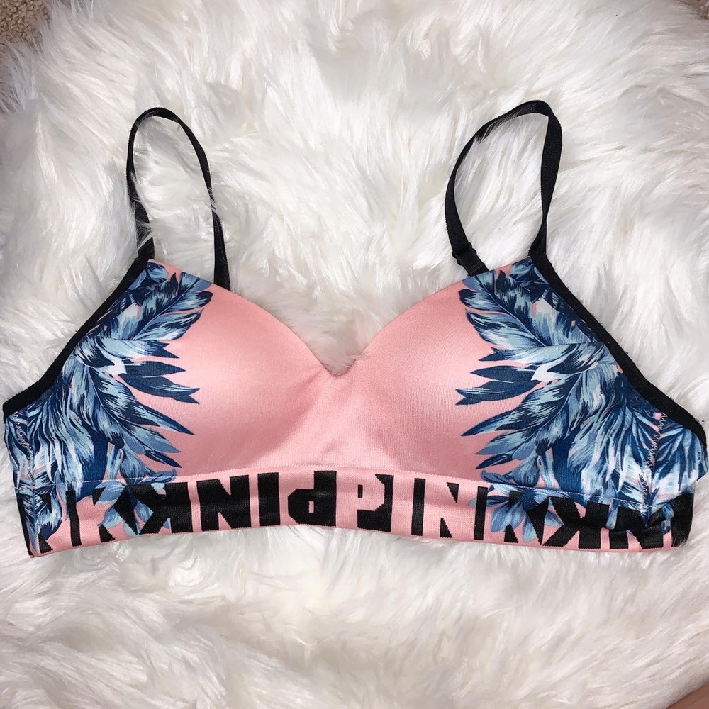PINK Floral Bra